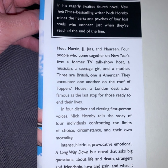 Novel by Nick Hornby, A Long Way Down, 2005, hard cover. - Picture 2 of 3